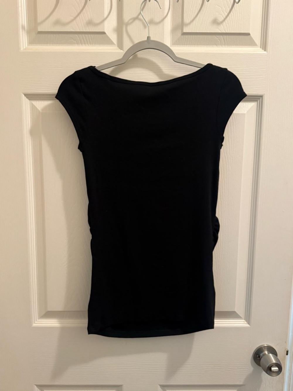 GAP Black Cap Sleeve Scoop Neck Maternity Mini Dress - Picture 3 of 4